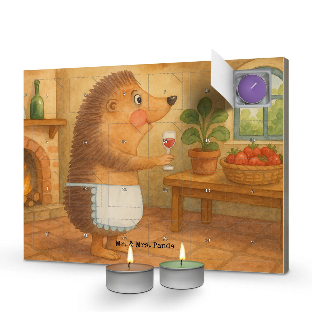 Scented candle advent calendar Hedgehog wine Design small animals, cute, funny, cute animal motives, hand drawn, small world, funny sayings, good mood, happy, gifts, gift ideas, special gifts, animal lover, card, gift wine lover, gift wine drinker, drinking wine, red wine, hedgehog, wine decoration, wine saying, white wine, wine glass