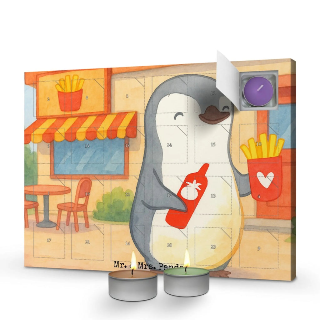 Duftkerzen Adventskalender Pinguin Pommes Design