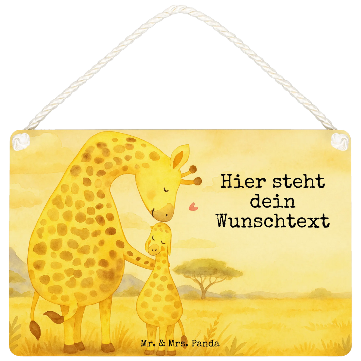 Personalisiertes Deko Schild Giraffe Kind Design