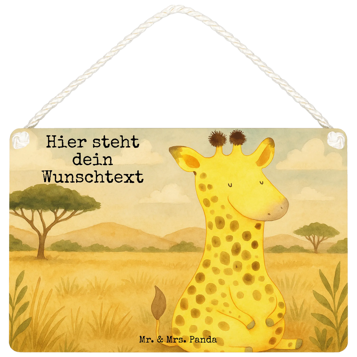 Personalised decorative sign giraffe Satisfied Design Africa, Adventure