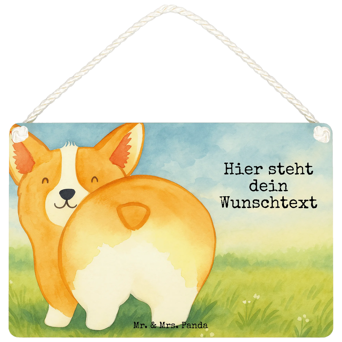 Personalised decorative sign corgi buttocks Design