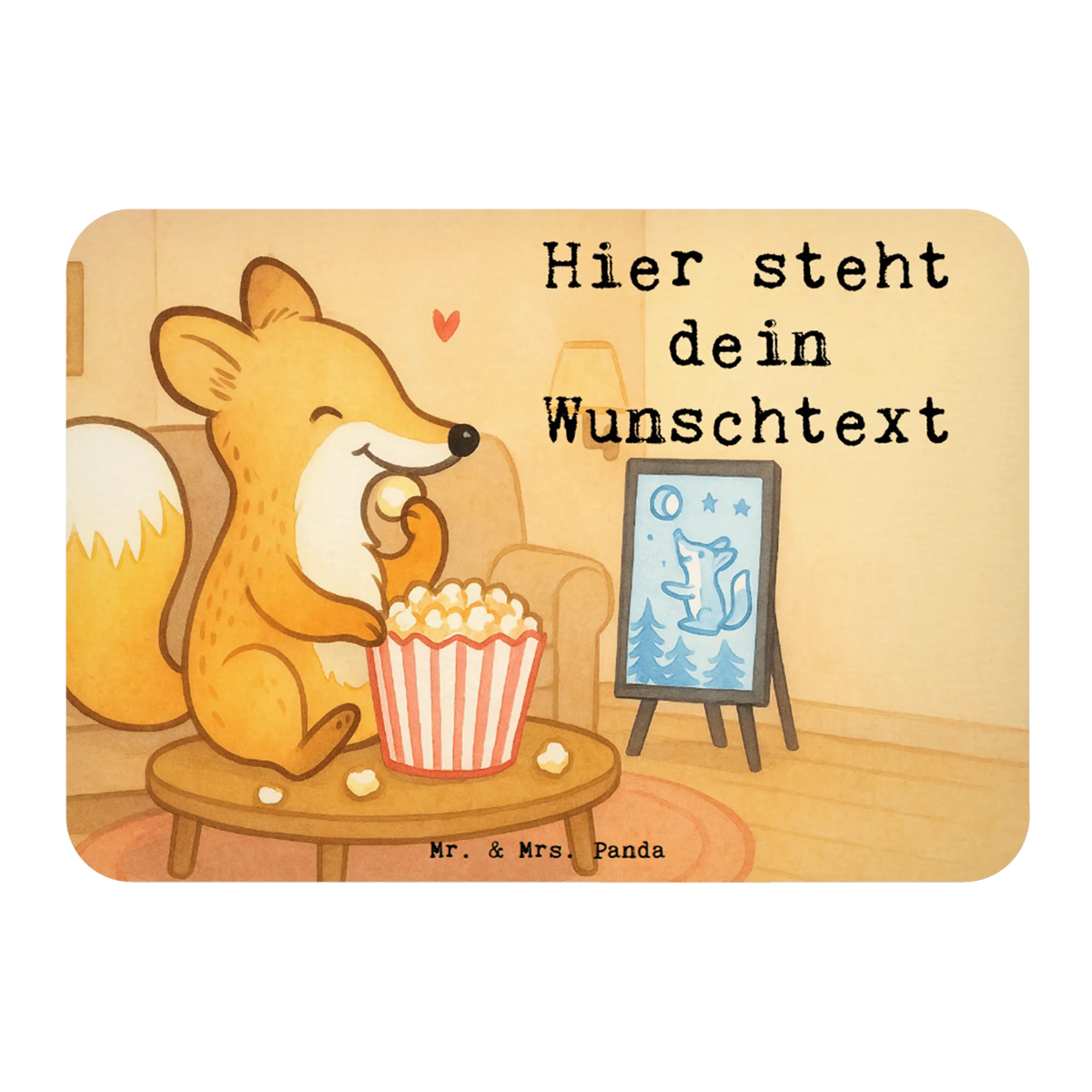 Personalized Magnet Fox watch movies Design Gift, sport, hobby, giving, thank you, award, profit, athlete, cinema, Movie night, television, TV, watching movies