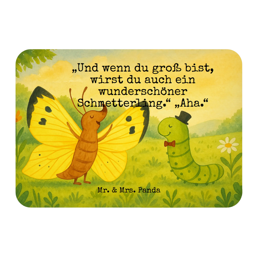 Magnet Raupe Schmetterling Design Kühlschrankmagnet, Kühlschrank Dekoration, Pinnwandmagnet, Whiteboard Magnet, Notiz Magnet, Motivmagnete, Souvenir Magnet, Dekomagnet, Tiermotive, Gute Laune, lustige Sprüche, Tiere, Raupe, Schönheit, Zitronenfalter, Schmetterling, Aufwachsen, Hütchen, Hut, Entwicklung, Erwachsen werden, Kokon