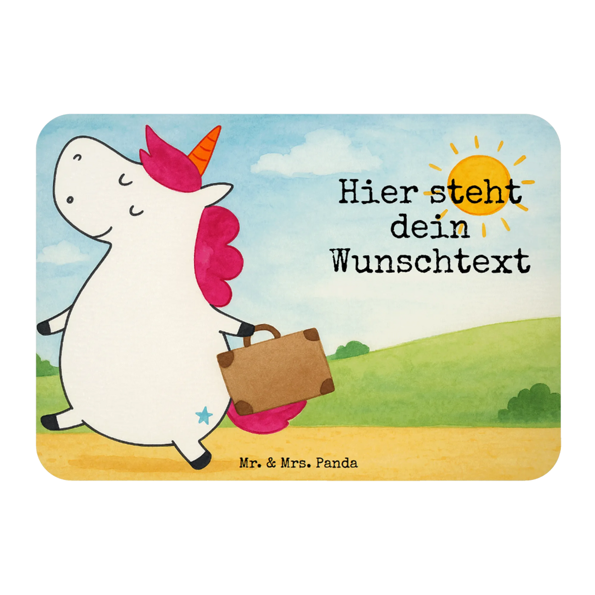 Personalized Magnet unicorn Suitcase Design adventure, travel, traveler gift, suitcase, holiday present, luggage