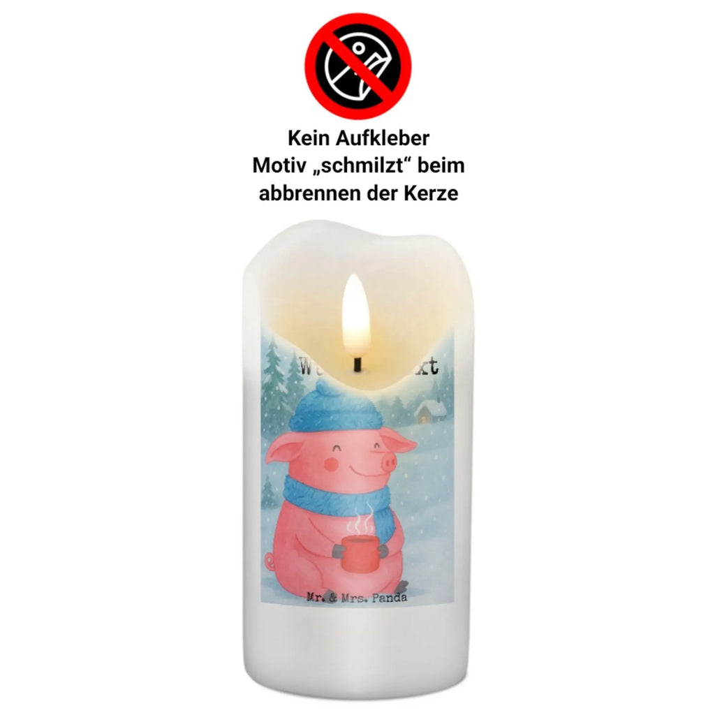 Personalised candle piggy Mulled wine Design Winter, Christmas, Christmas time, snow, mulled wine, Christmas market, drunk, saying