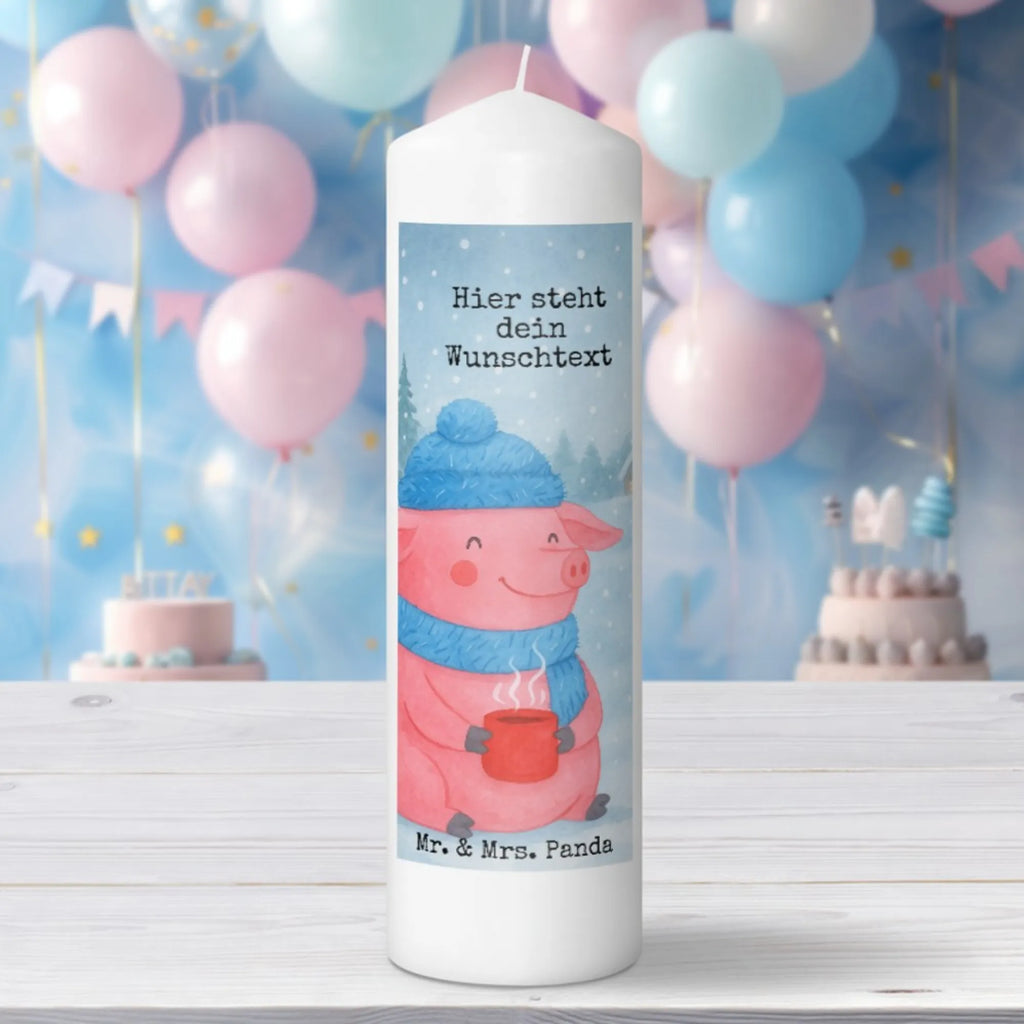 Personalised candle piggy Mulled wine Design Winter, Christmas, Christmas time, snow, mulled wine, Christmas market, drunk, saying