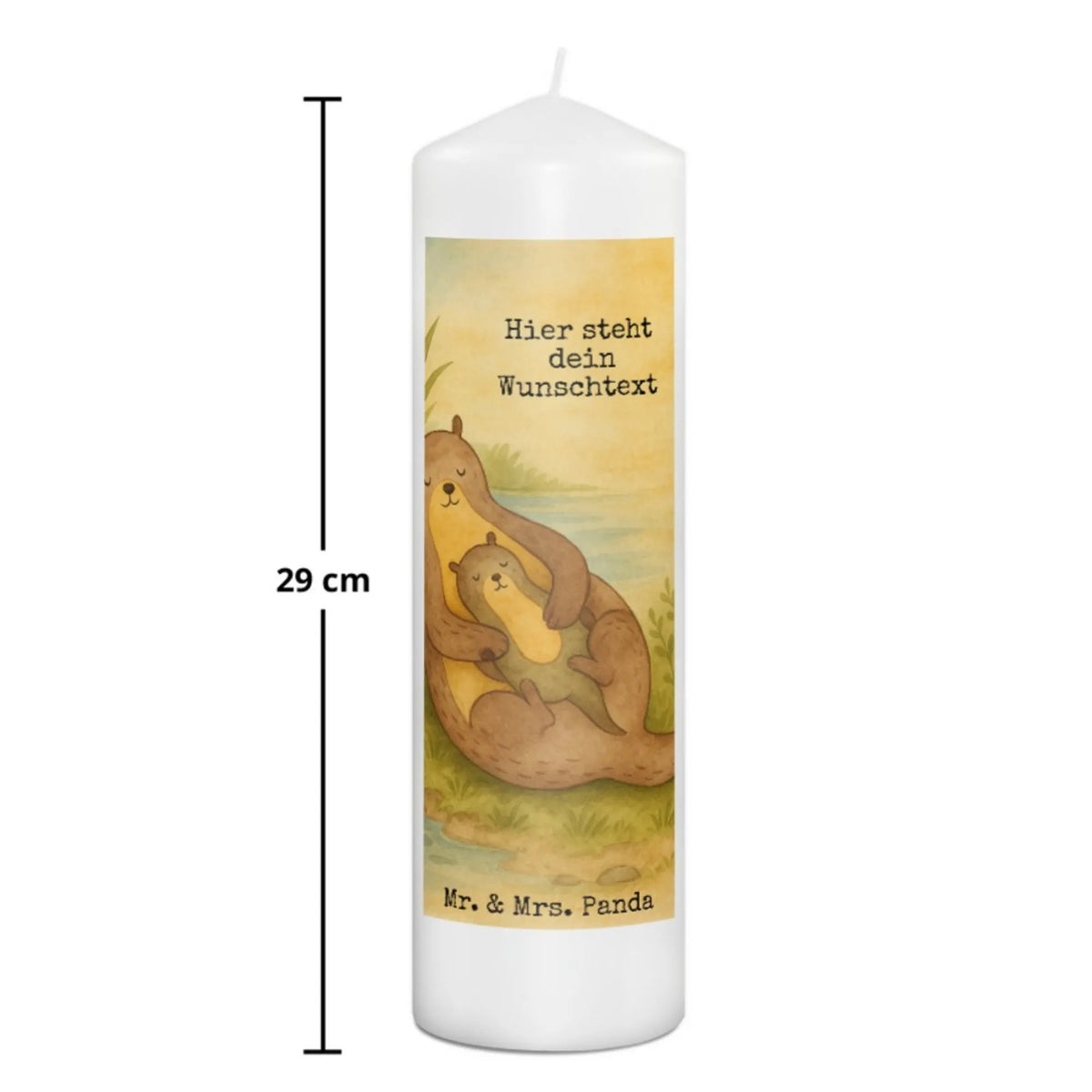Personalised candle otter child Design gift ideas for animal lovers, animal, mammal, water animal, gifts for people in love, marten, sea otter, European otter, water mammal, aquatic animal, animal lover, baby otter, predator, water, otter gifts, Otter Sea Otter Lake Otter