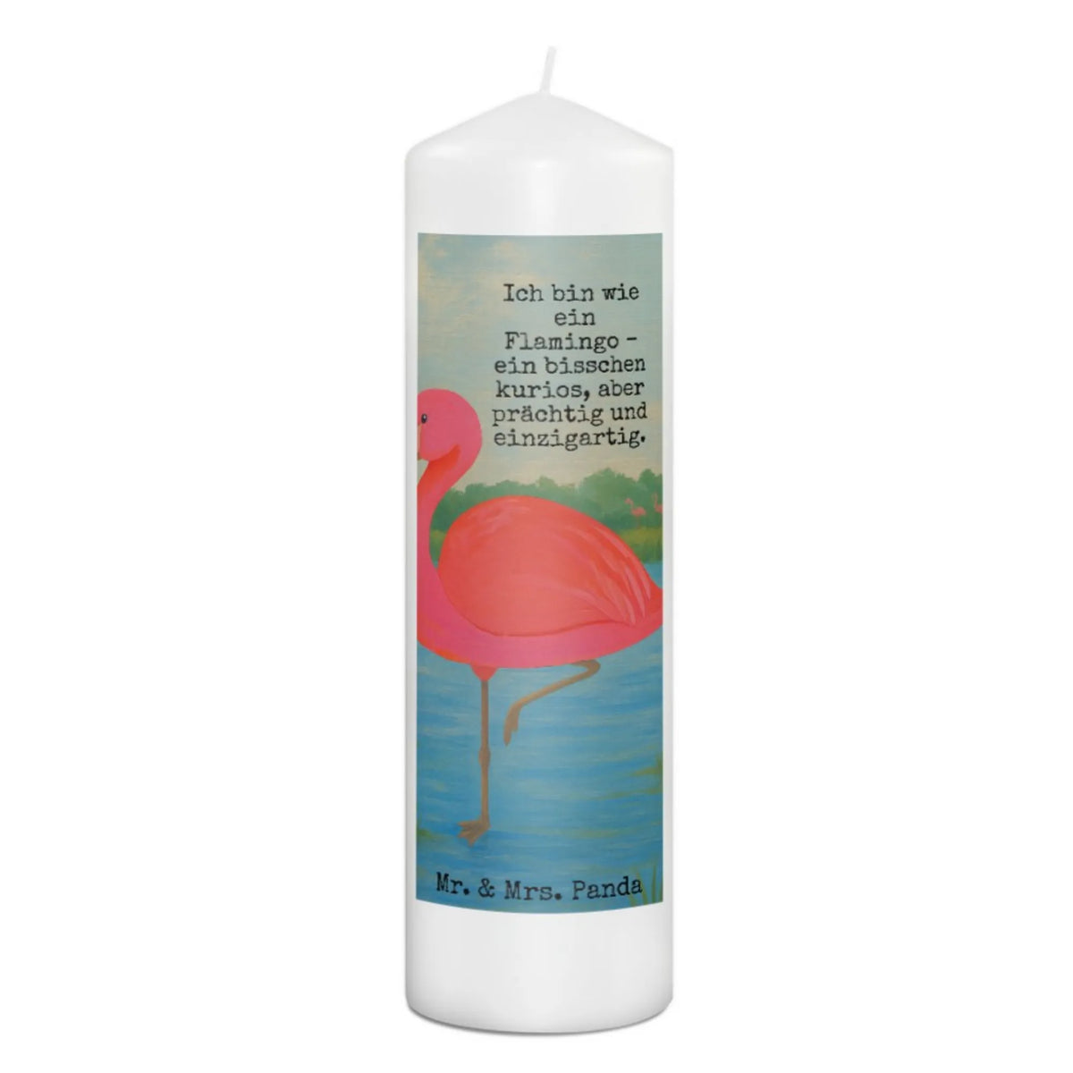 świeca Flamingo Klasyczny Design Zylinderkerze, Kerze, Wachskerze, Erinnerungskerze, Erinnerungslicht, Blockkerze, Bedruckte Kerze, Stumpenkerze, Flamingo, Stolz, Selbstliebe, Ich, für Mich, Tochter, Spruch, Freundin, Einzigartig, Freundinnen, Sohn, Außenseiter, Geschwister