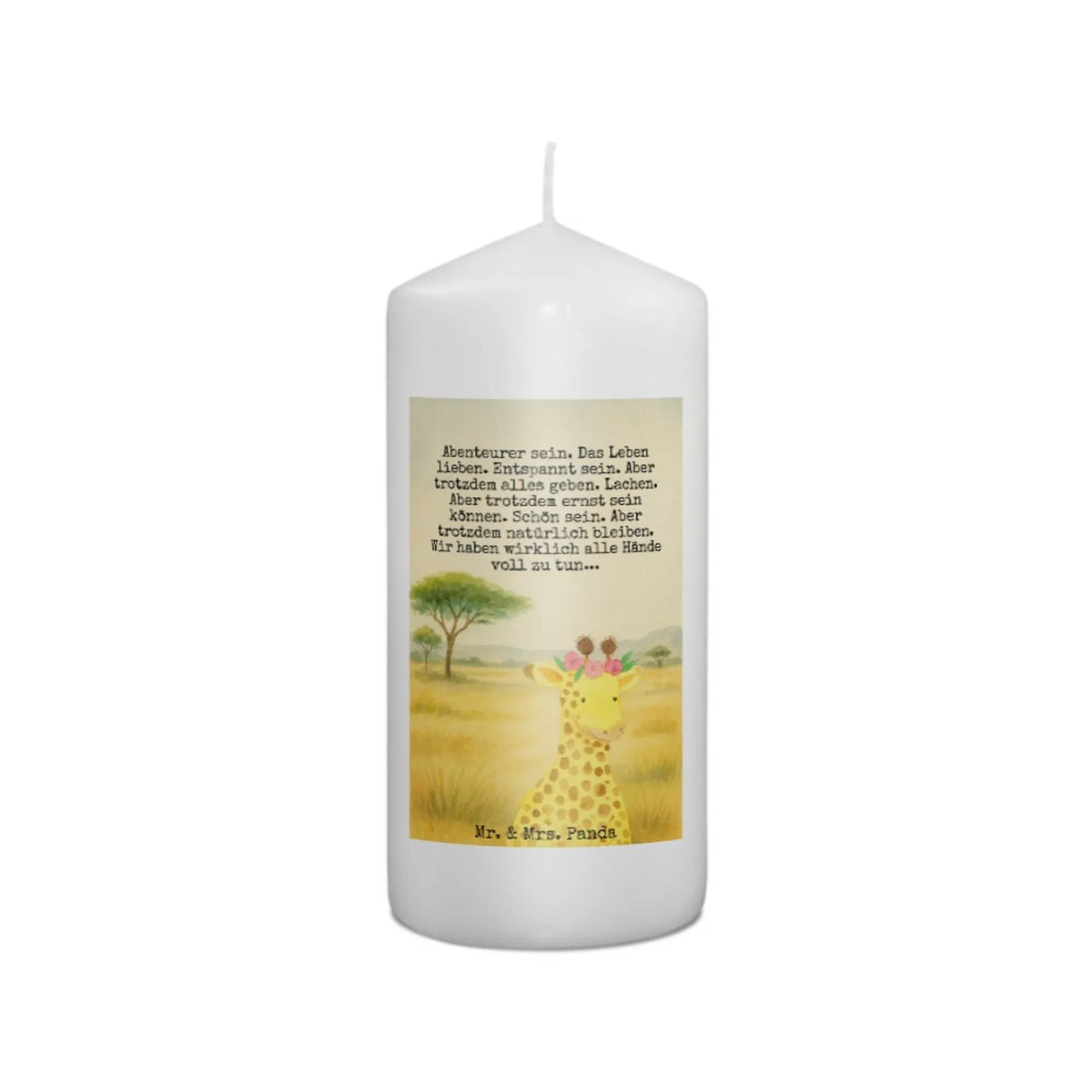 Candle giraffe flower wreath Design Africa, friend, wreath of flowers, adventurer, self-love