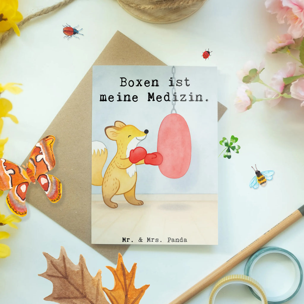 Grußkarte Fuchs Boxen Design Geburtstagskarte, Einladungskarte, Karte, Hochzeitskarte, Ansichtskarten, Glückwunschkarte, Klappkarte, Grußkarte, Geschenk, Sport, Sportart, Hobby, Schenken, Danke, Dankeschön, Auszeichnung, Gewinn, Sportler, Boxtraining, Boxkampf, Boxen