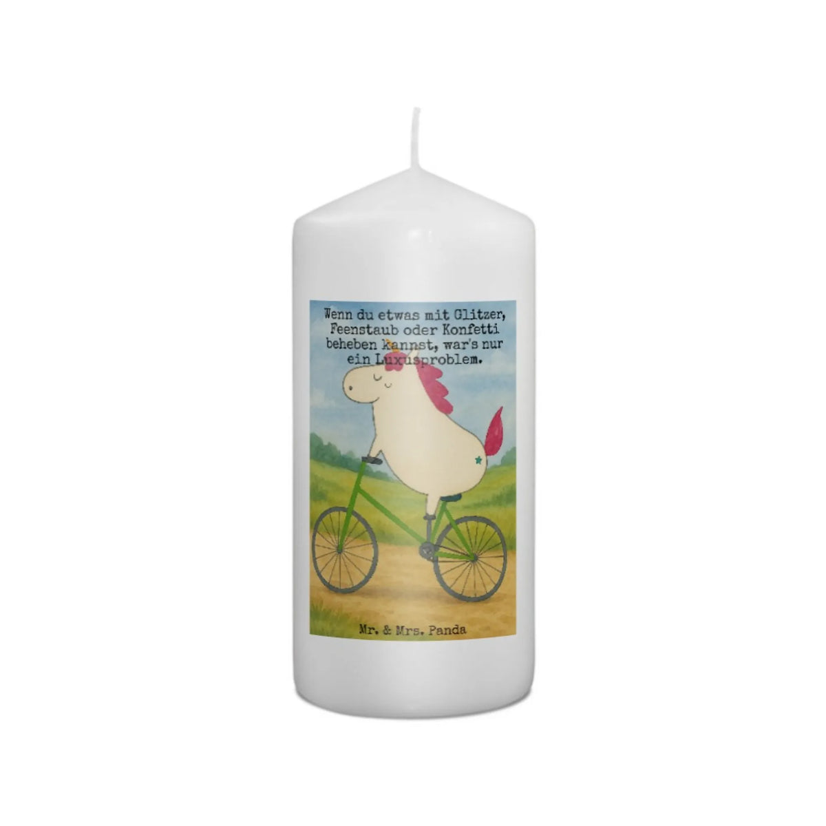świeca Jednorożec Rowerzysta Design Jednorożec, dekoracje jednorożca, jednorożce