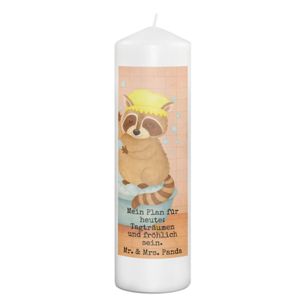 Candle Raccoon Design hand drawn, gifts, gift ideas, good mood, cute animal motives, animal lover, card, cute, special gifts, funny sayings, small animals, raccoon, wash, soap bubbles, daydreaming