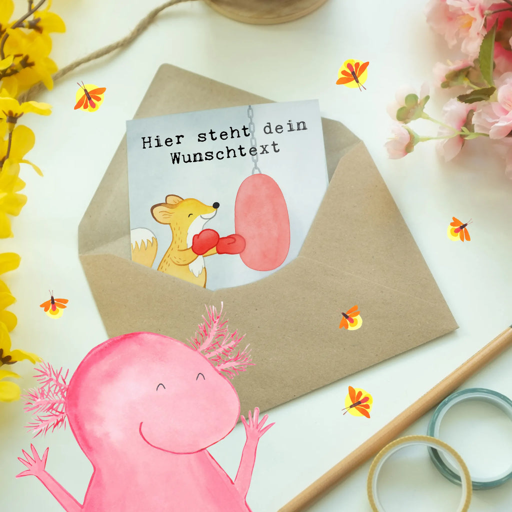 Personalisierte Grußkarte Fuchs Boxen Design Personalisierte Grußkarte, Grußkarte selber drucken, Personalisiertere Klappkarte, Grußkarten personalisiert, Grußkarte als Geldgeschenk, Personalisierte Geburtstagskarte, Grußkarte mit persönlichen Nachrichten, Personalisierte Glückwunschkarte, Personalisierte Hochzeitskarte, Personalisierte Karte, Grußkarte selbst gestalten, Grußkarte mit Namen, Personalisierte Einladungskarte, Geschenk, Sport, Sportart, Hobby, Schenken, Danke, Dankeschön, Auszeichnung, Gewinn, Sportler, Boxtraining, Boxkampf, Boxen