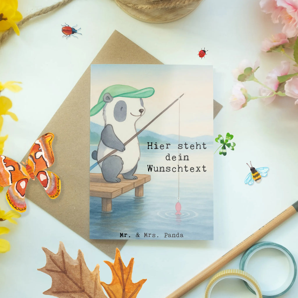 Personalisierte Grußkarte Panda Angeln Design Grußkarten personalisiert, Personalisierte Glückwunschkarte, Grußkarte mit Namen, Personalisierte Einladungskarte, Personalisierte Geburtstagskarte, Grußkarte als Geldgeschenk, Personalisierte Hochzeitskarte, Personalisierte Grußkarte, Personalisierte Karte, Grußkarte mit persönlichen Nachrichten, Grußkarte selber drucken, Grußkarte selbst gestalten, Personalisiertere Klappkarte, Geschenk, Sport, Sportart, Hobby, Schenken, Danke, Dankeschön, Auszeichnung, Gewinn, Sportler, Angelsport, Hobbyangler, angeln gehen, Angelverein, Angler, angeln