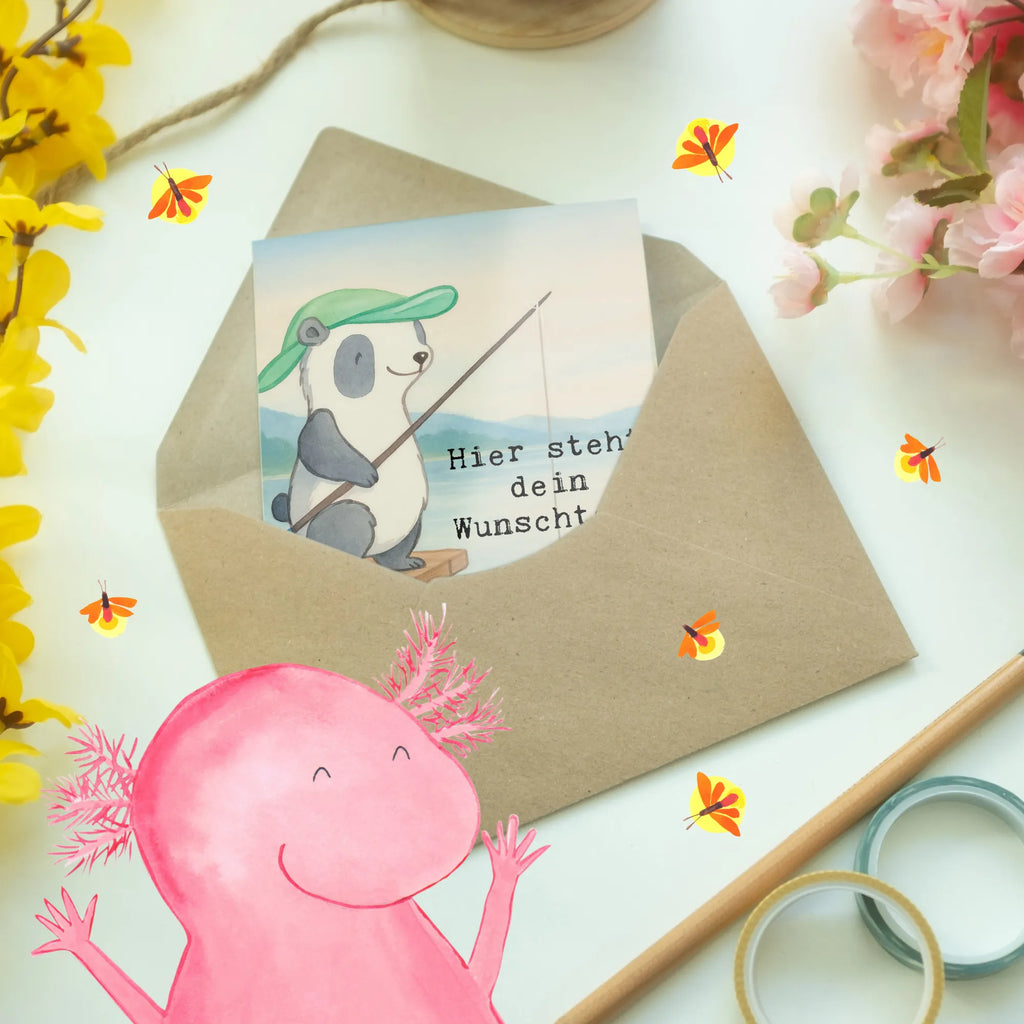 Personalisierte Grußkarte Panda Angeln Design Grußkarten personalisiert, Personalisierte Glückwunschkarte, Grußkarte mit Namen, Personalisierte Einladungskarte, Personalisierte Geburtstagskarte, Grußkarte als Geldgeschenk, Personalisierte Hochzeitskarte, Personalisierte Grußkarte, Personalisierte Karte, Grußkarte mit persönlichen Nachrichten, Grußkarte selber drucken, Grußkarte selbst gestalten, Personalisiertere Klappkarte, Geschenk, Sport, Sportart, Hobby, Schenken, Danke, Dankeschön, Auszeichnung, Gewinn, Sportler, Angelsport, Hobbyangler, angeln gehen, Angelverein, Angler, angeln