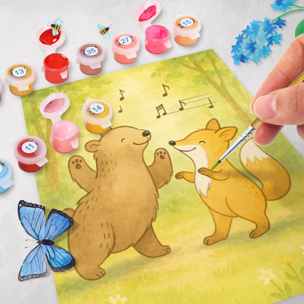 Paint by Numbers Hare Dance Design Gift, sport, hobby, giving, thank you, award, profit, athlete, Dancing, dance class, dance school, going dancing