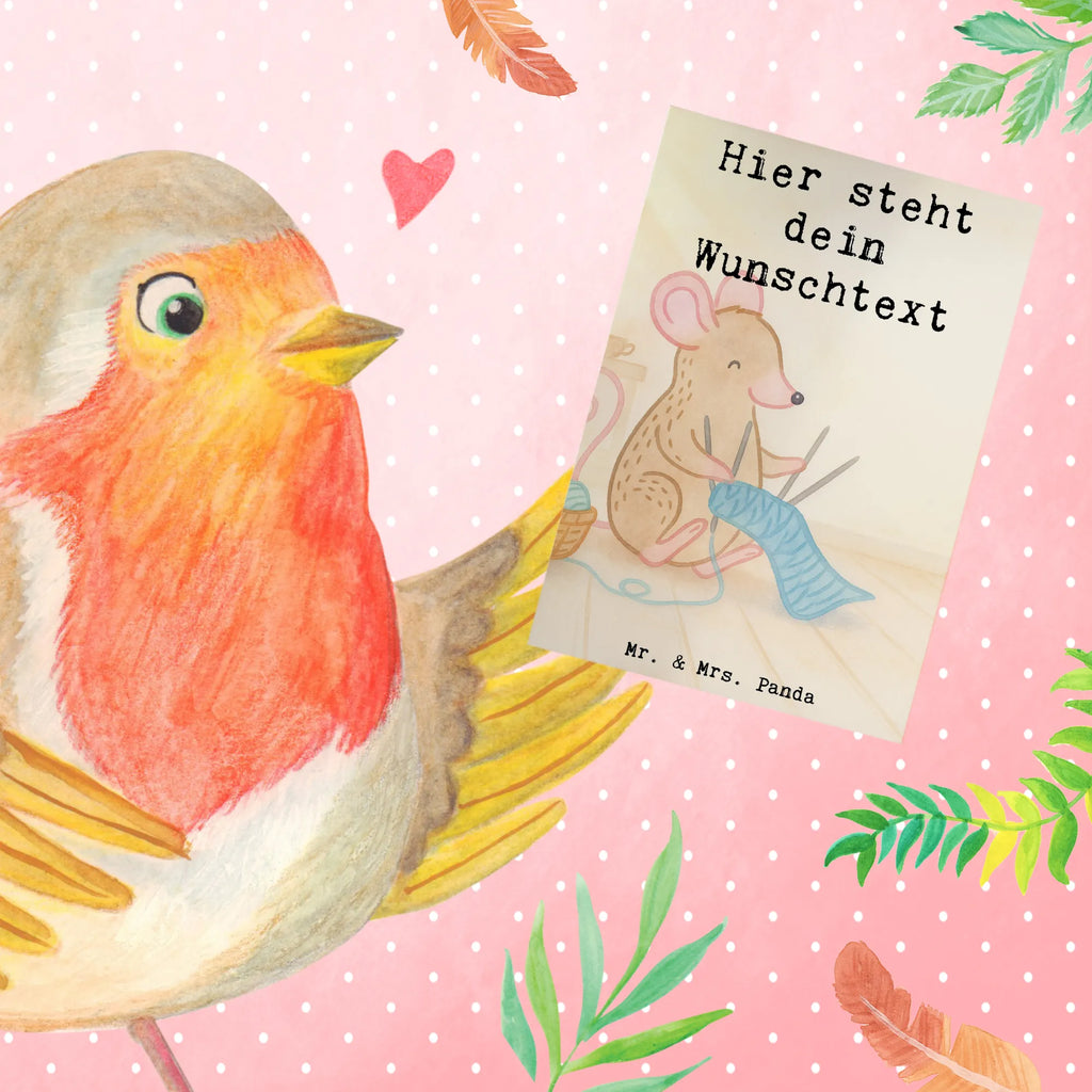 Personalisierte Grußkarte Maus Stricken Design Grußkarte mit Namen, Personalisierte Grußkarte, Personalisierte Hochzeitskarte, Personalisiertere Klappkarte, Grußkarte selbst gestalten, Personalisierte Geburtstagskarte, Grußkarte mit persönlichen Nachrichten, Grußkarte selber drucken, Personalisierte Glückwunschkarte, Grußkarte als Geldgeschenk, Personalisierte Einladungskarte, Grußkarten personalisiert, Personalisierte Karte, Geschenk, Sport, Sportart, Hobby, Schenken, Danke, Dankeschön, Auszeichnung, Gewinn, Sportler, Stricken, DIY