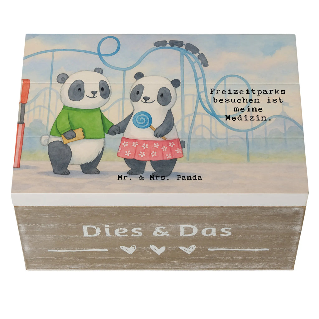 Holzkiste Pandas Freizeitpark besuchen Design Dekokiste, XXL, Schatulle, Schatzkiste, Holzkiste, Geschenkbox, Erinnerungskiste, Kiste, Erinnerungsbox, Aufbewahrungsbox, Truhe, Geschenkdose, Geschenk, Sport, Sportart, Hobby, Schenken, Danke, Dankeschön, Auszeichnung, Gewinn, Sportler, Freizeitpark besuchen, Achterbahn fahren