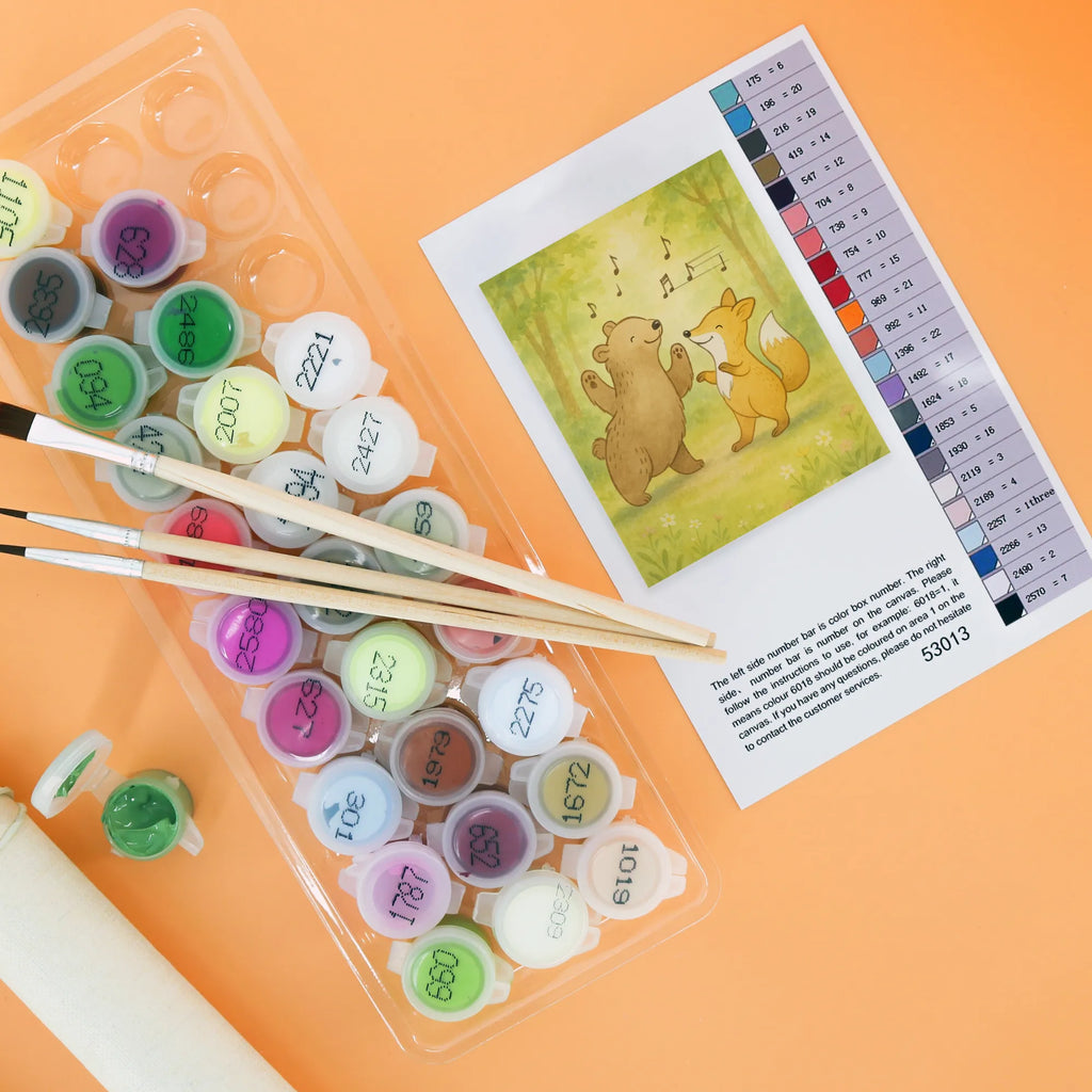 Paint by Numbers Hare Dance Design Gift, sport, hobby, giving, thank you, award, profit, athlete, Dancing, dance class, dance school, going dancing