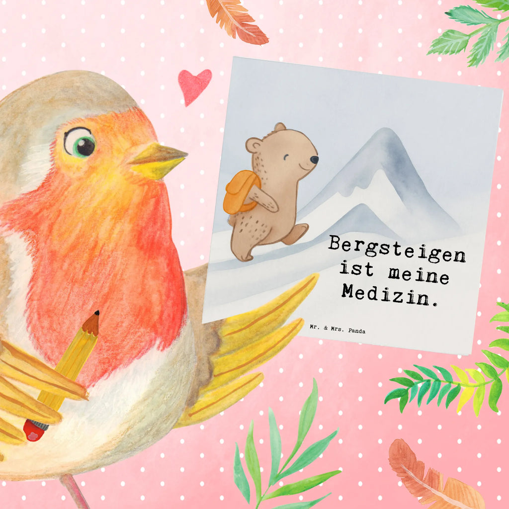 Deluxe Karte Bär Bergsteigen Design Hochwertige Klappkarte, Grußkarte, Geburtstagskarte, Einladungskarte, Karte, Glückwunschkarte, Klappkarte, Hochzeitskarte, Hochwertige Grußkarte, Geschenk, Sport, Sportart, Hobby, Schenken, Danke, Dankeschön, Auszeichnung, Gewinn, Sportler, Bergsport, Bergsteigen, Alpinismus, wandern, Trekking, Alpinwandern