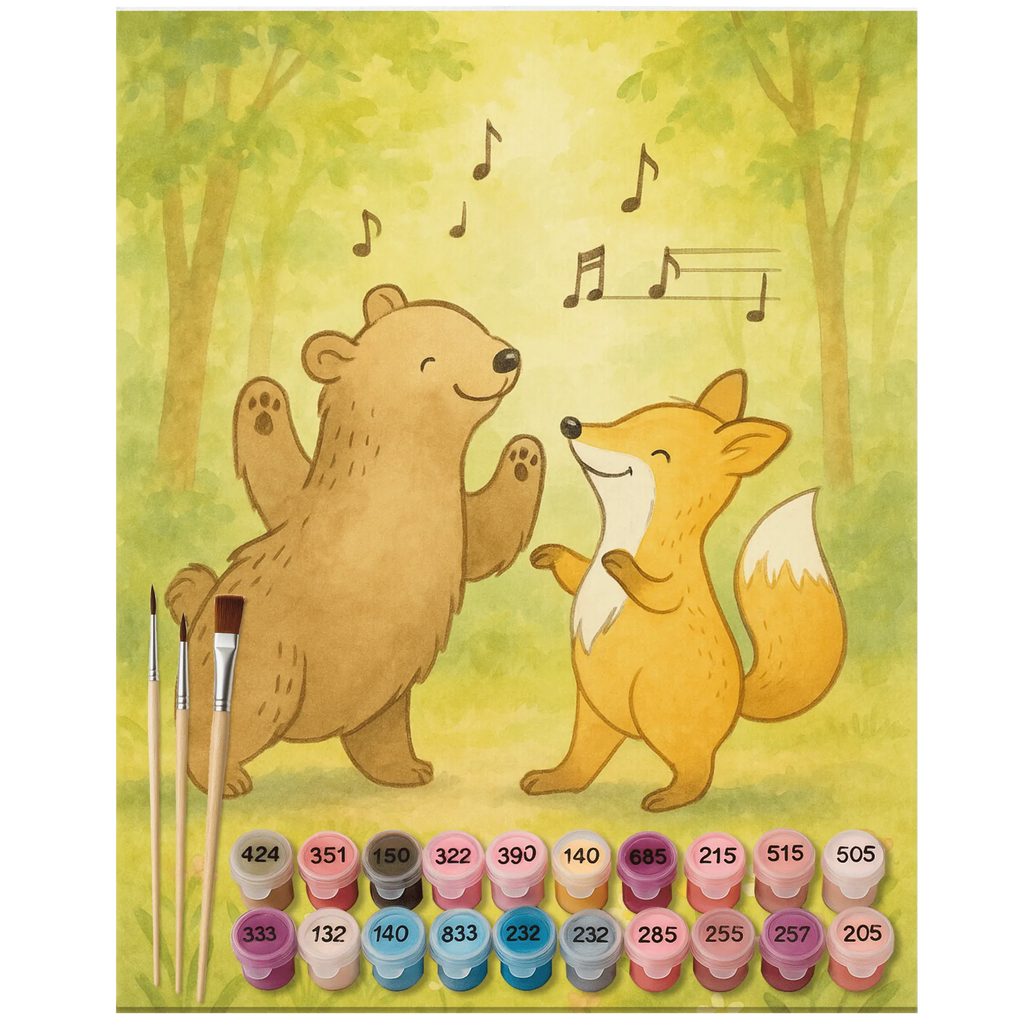 Paint by Numbers Hare Dance Design Gift, sport, hobby, giving, thank you, award, profit, athlete, Dancing, dance class, dance school, going dancing