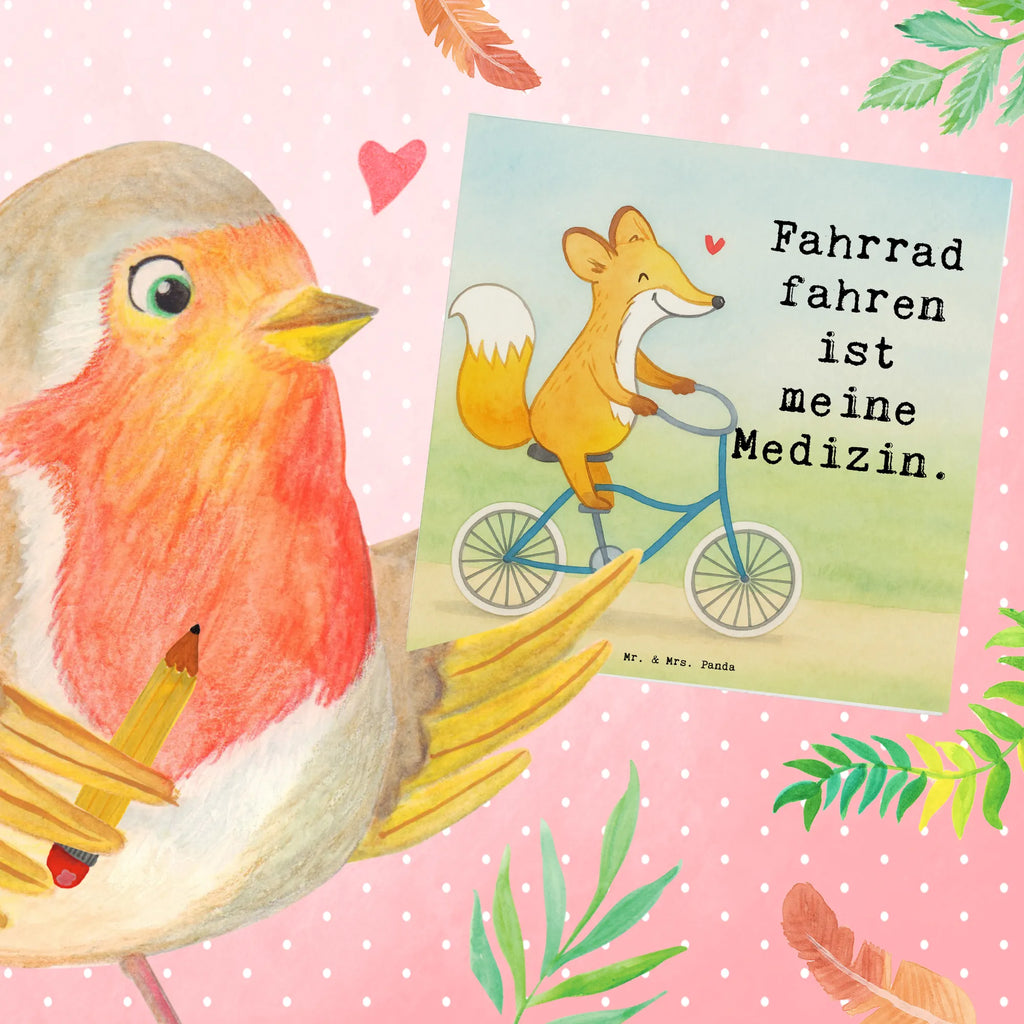 Deluxe Karte Fuchs Fahrrad fahren Design Glückwunschkarte, Hochwertige Grußkarte, Hochzeitskarte, Karte, Grußkarte, Geburtstagskarte, Einladungskarte, Hochwertige Klappkarte, Klappkarte, Geschenk, Sport, Sportart, Hobby, Schenken, Danke, Dankeschön, Auszeichnung, Gewinn, Sportler, Trekking, Mountainbiking, Fahrrad fahren, Radsport, Radeln