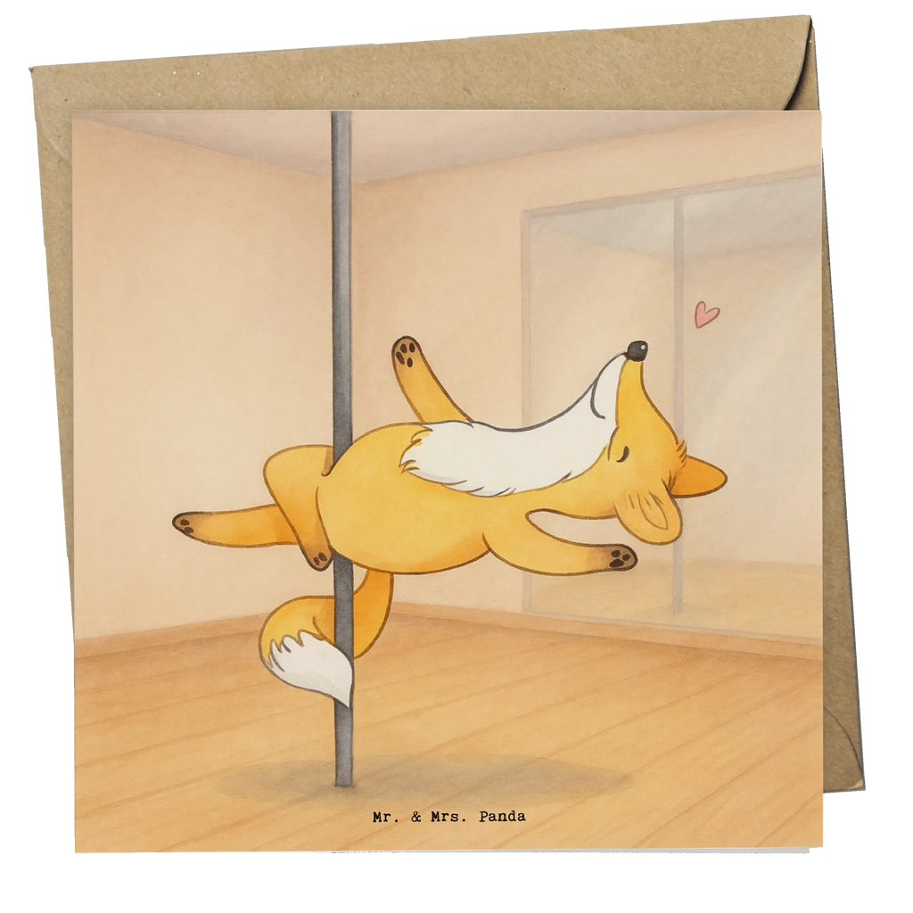 Deluxe Karte Fuchs Poledance Design Einladungskarte, Hochwertige Grußkarte, Grußkarte, Geburtstagskarte, Karte, Hochzeitskarte, Glückwunschkarte, Hochwertige Klappkarte, Klappkarte, Geschenk, Sport, Sportart, Hobby, Schenken, Danke, Dankeschön, Auszeichnung, Gewinn, Sportler, Tanzen, Tanz, Pole Dance