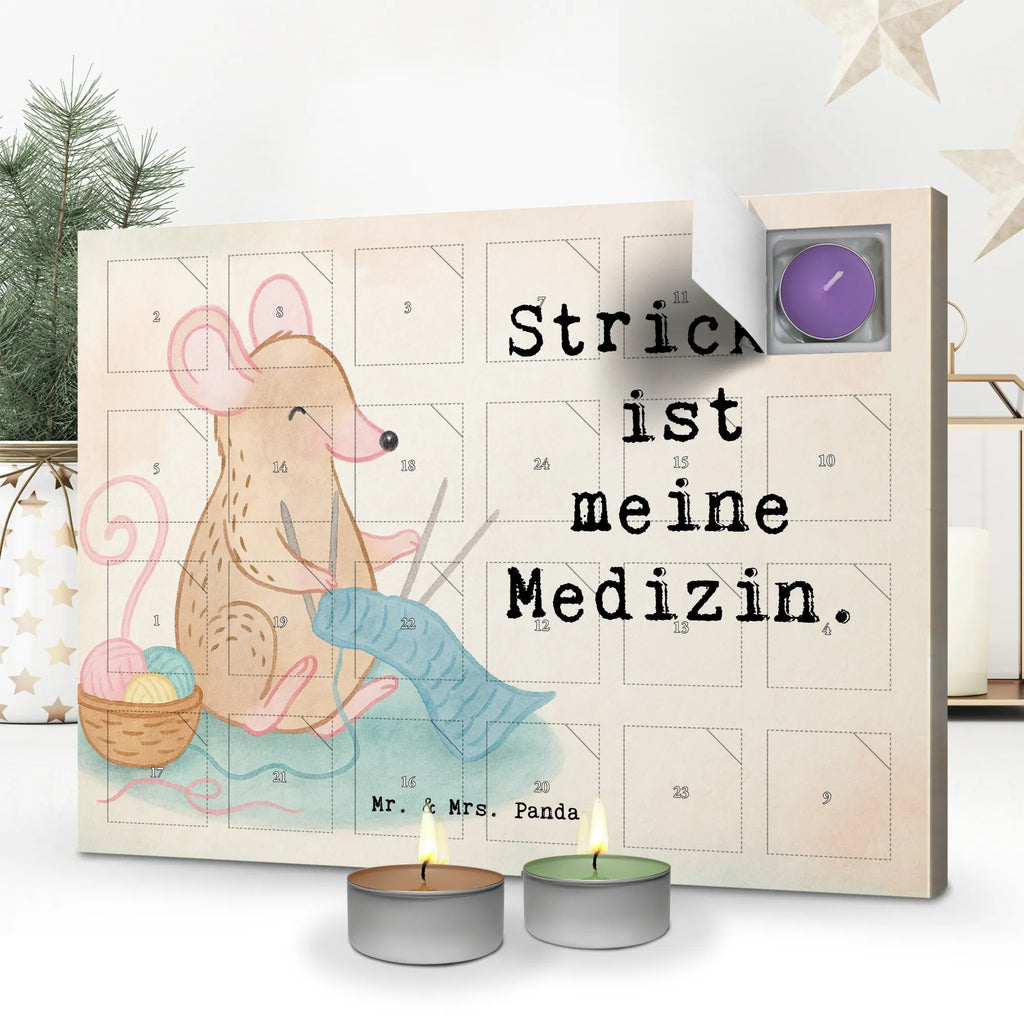 Scented candle advent calendar Mouse Knit Design Gift, sport, hobby, giving, thank you, award, profit, athlete, Knitting, DIY