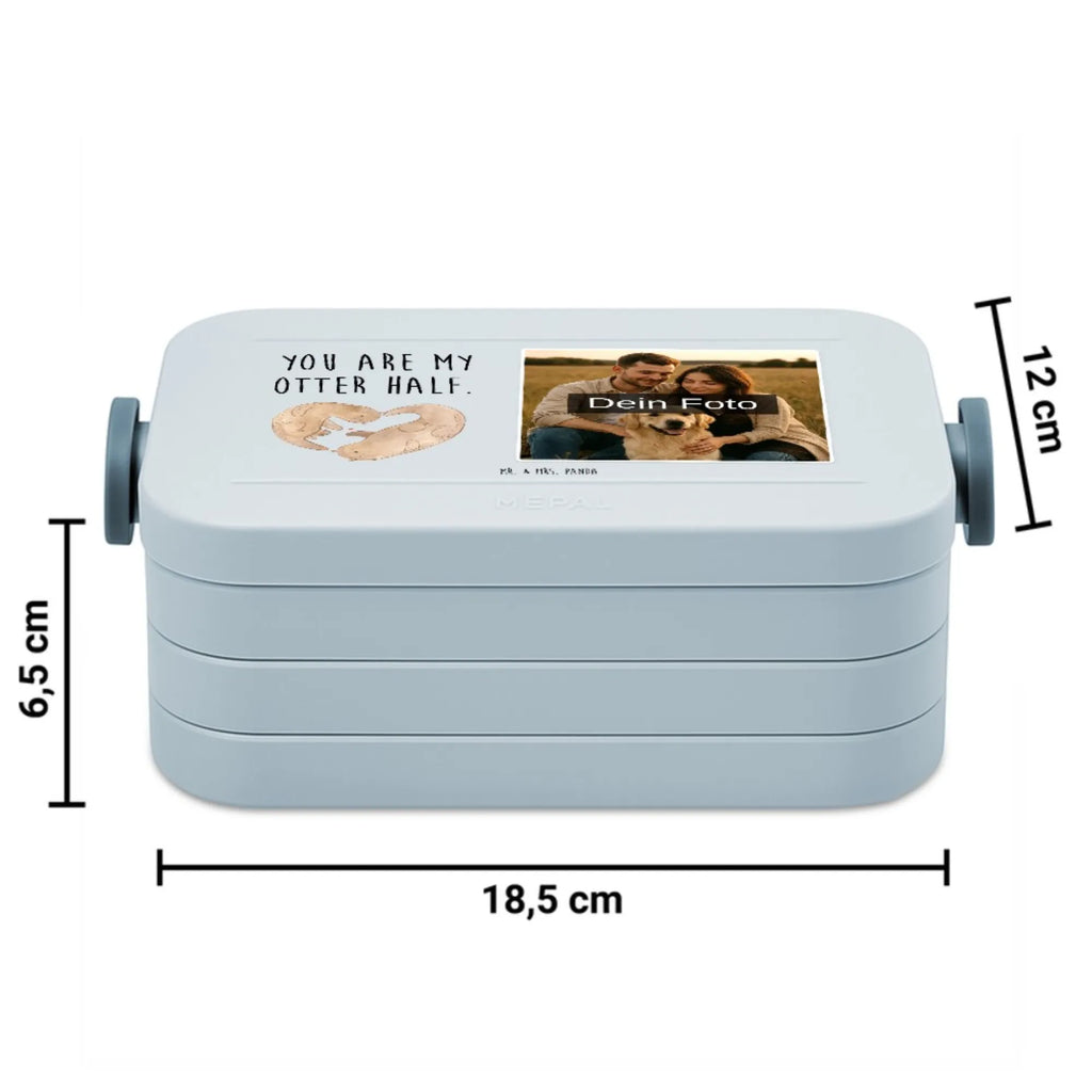 MEPAL Foto Bentobox Otter Herz Foto Brotdose, Foto Bentobox, Foto Lunchbox, Otter, Fischotter, Seeotter, Liebe, Liebesbeweis, Bessere Hälfte, Verlobung, Love you, Jahrestag, Hochzeitstag, Herz, gemeinsames Leben, Liebesgeschenk