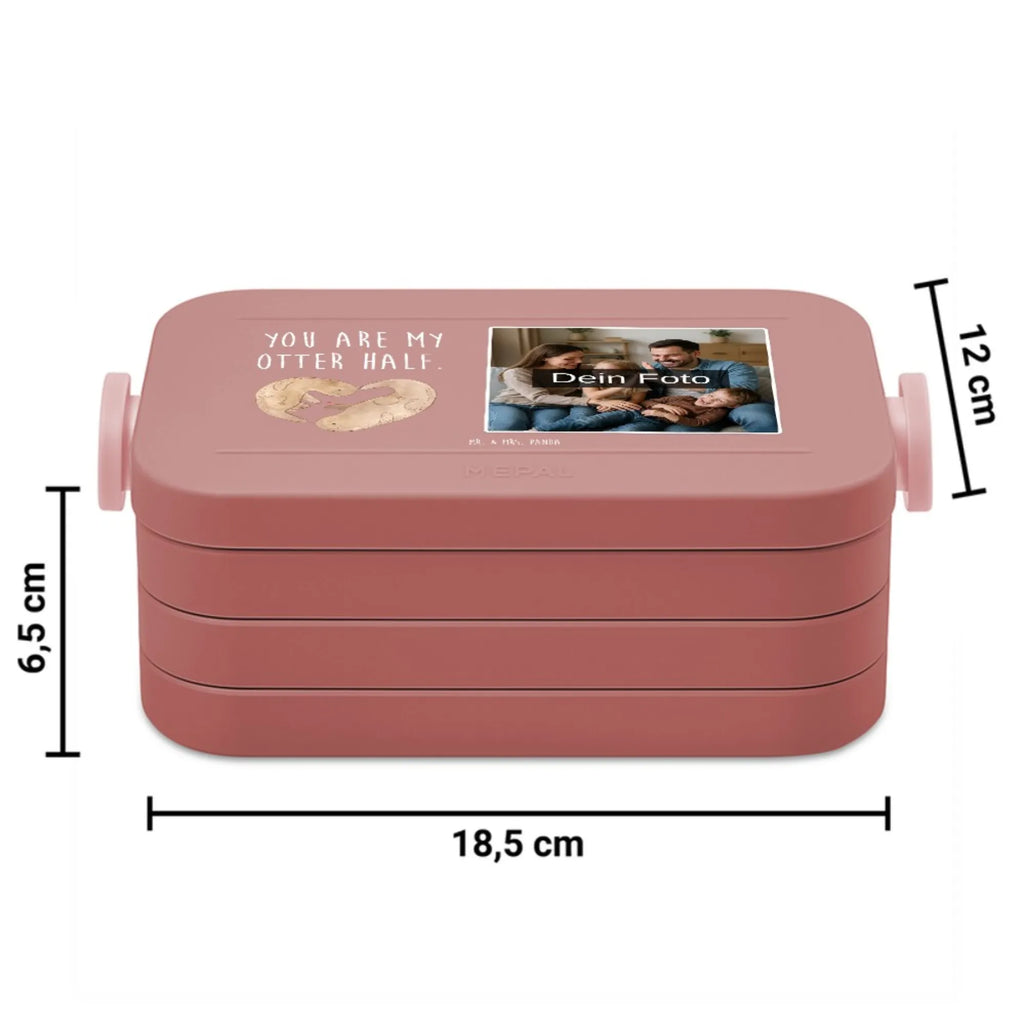 MEPAL Foto Bentobox Otter Herz Foto Brotdose, Foto Bentobox, Foto Lunchbox, Otter, Fischotter, Seeotter, Liebe, Liebesbeweis, Bessere Hälfte, Verlobung, Love you, Jahrestag, Hochzeitstag, Herz, gemeinsames Leben, Liebesgeschenk