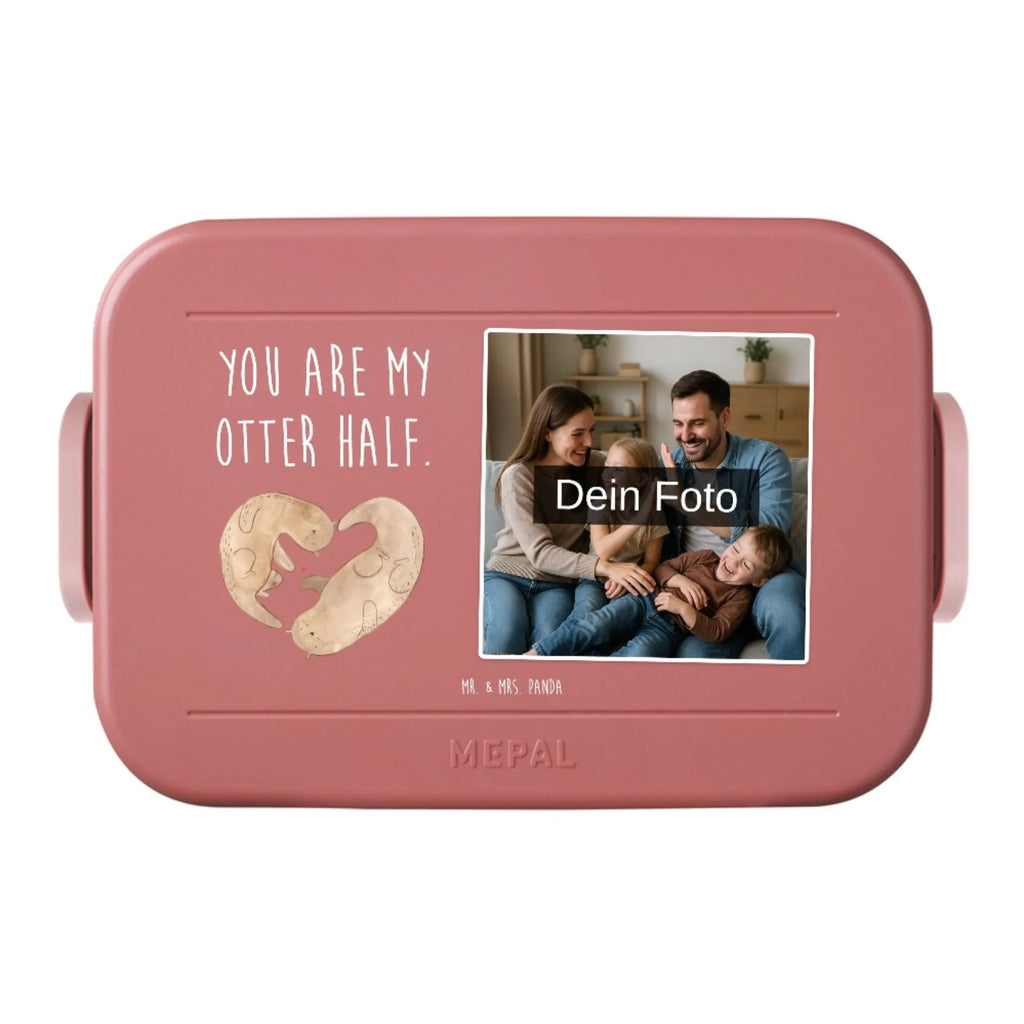 MEPAL Foto Bentobox Otter Herz Foto Brotdose, Foto Bentobox, Foto Lunchbox, Otter, Fischotter, Seeotter, Liebe, Liebesbeweis, Bessere Hälfte, Verlobung, Love you, Jahrestag, Hochzeitstag, Herz, gemeinsames Leben, Liebesgeschenk