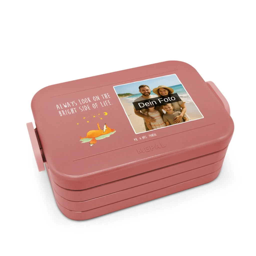 MEPAL Foto Bentobox Fuchs Sterne Foto Brotdose, Foto Lunchbox, Foto Bentobox, Fuchs, Always Look on the Bright Side of Life, Spruch positiv, tröstende Worte, Spruch schön, Füchse, Romantik
