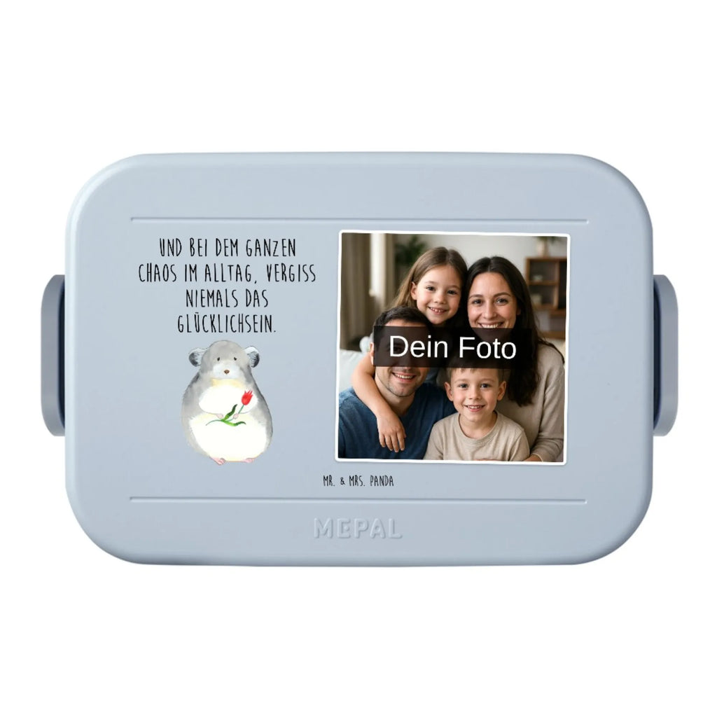 MEPAL Foto Bentobox Chinchilla Blume Foto Lunchbox, Foto Bentobox, Foto Brotdose, Tiermotive, Gute Laune, lustige Sprüche, Tiere, Chinchilla, Kummer, Chinchillas, Glücklichsein, traurig sein, Chaos, Liebeskummer, Büro, Depressionen, Büroalltag