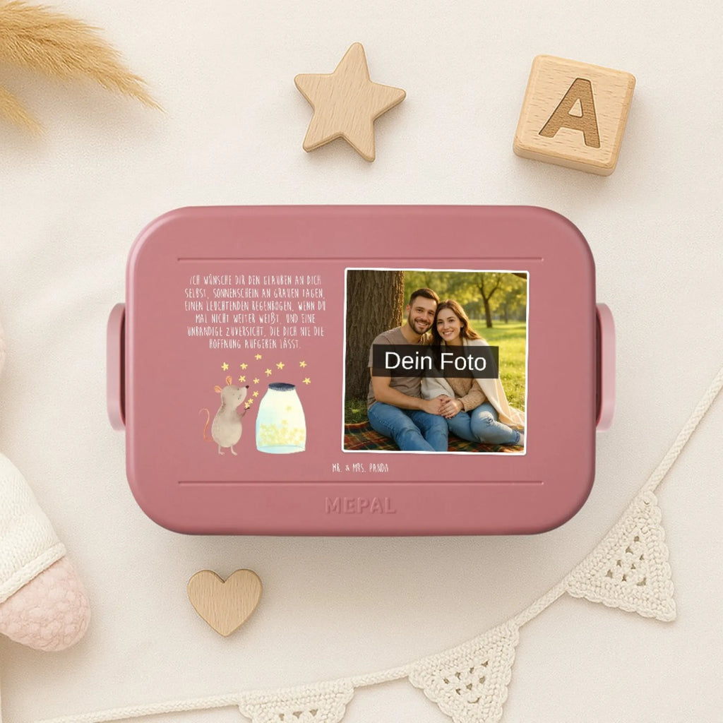 MEPAL Foto Bentobox Maus Sterne Foto Lunchbox, Foto Bentobox, Foto Brotdose, Tiermotive, Gute Laune, lustige Sprüche, Tiere, Wunsch, Geburt, Taufgeschenk, Träume, Schwangerschaft, erstes Kind, Kind, Taufe, Geburtstag, Kindergeburtstag, Maus, Sterne, Hoffnung
