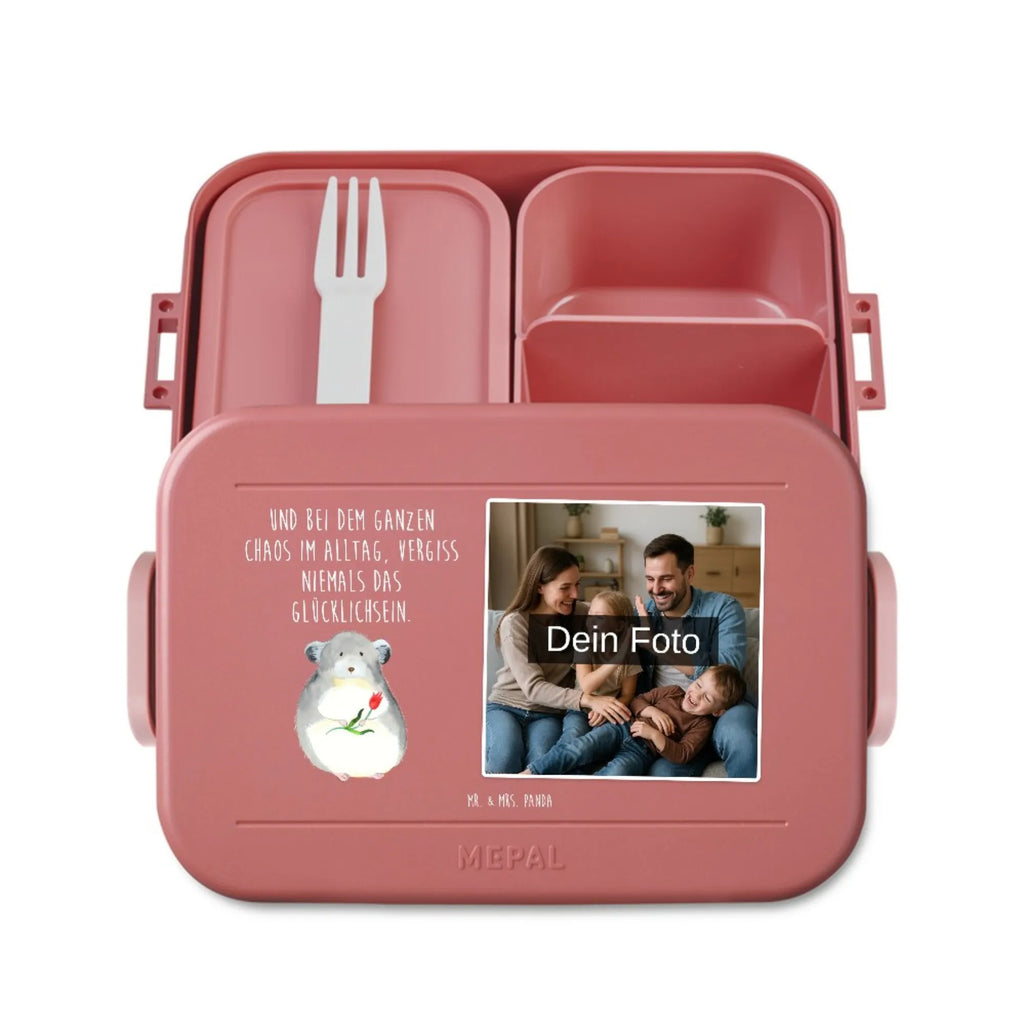 MEPAL Foto Bentobox Chinchilla Blume Foto Lunchbox, Foto Bentobox, Foto Brotdose, Tiermotive, Gute Laune, lustige Sprüche, Tiere, Chinchilla, Kummer, Chinchillas, Glücklichsein, traurig sein, Chaos, Liebeskummer, Büro, Depressionen, Büroalltag