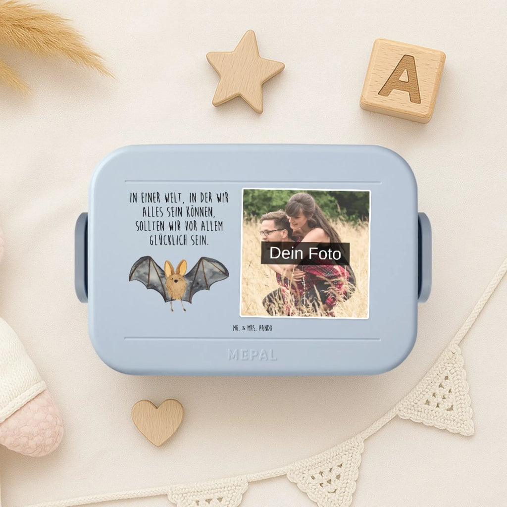 MEPAL Foto Bentobox Fledermaus Flügel Foto Brotdose, Foto Lunchbox, Foto Bentobox, Tiermotive, Gute Laune, lustige Sprüche, Tiere