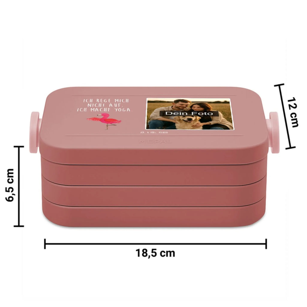 MEPAL Foto Bentobox Flamingo Yoga Foto Lunchbox, Foto Brotdose, Foto Bentobox, Flamingo, Achtsamkeit, Yoga, Yoga-Übung, Entspannung, Tiefenentspannung, Namaste, Ärger, Aufregen, Vogel