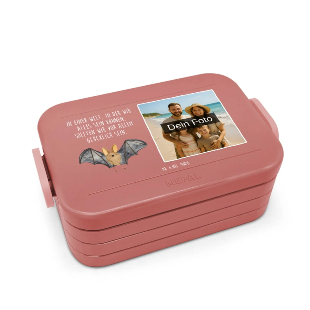 MEPAL Foto Bentobox Fledermaus Flügel Foto Brotdose, Foto Lunchbox, Foto Bentobox, Tiermotive, Gute Laune, lustige Sprüche, Tiere