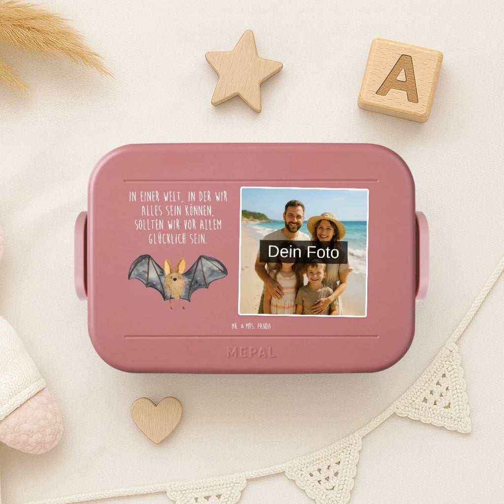 MEPAL Foto Bentobox Fledermaus Flügel Foto Brotdose, Foto Lunchbox, Foto Bentobox, Tiermotive, Gute Laune, lustige Sprüche, Tiere