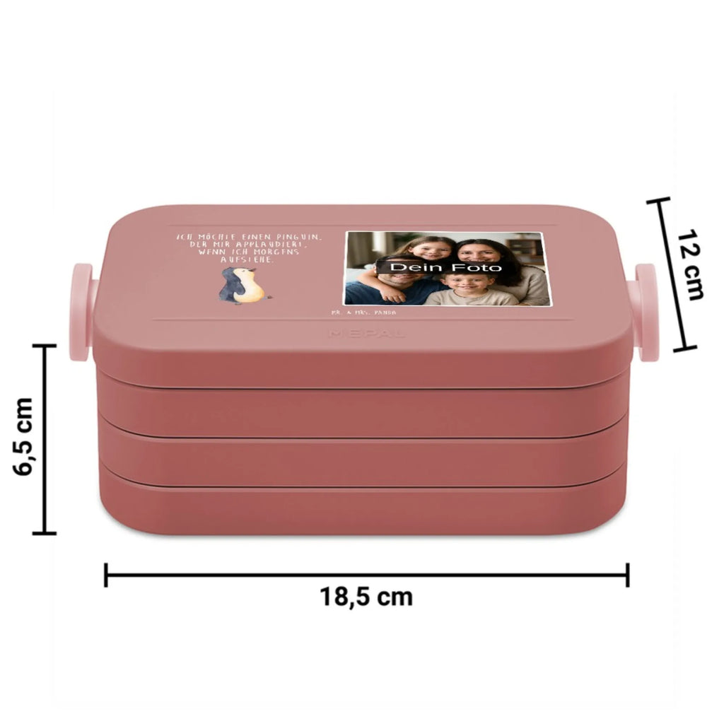 MEPAL Foto Bentobox Pinguin marschieren Foto Brotdose, Foto Lunchbox, Foto Bentobox, Pinguin, Frühaufsteher, Langschläfer, Schwester, Familie, Bruder, Pinguine