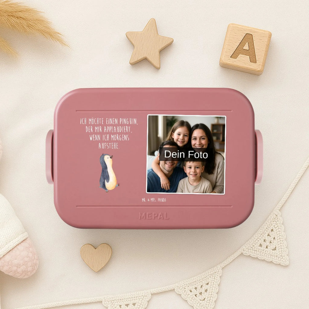 MEPAL Foto Bentobox Pinguin marschieren Foto Brotdose, Foto Lunchbox, Foto Bentobox, Pinguin, Frühaufsteher, Langschläfer, Schwester, Familie, Bruder, Pinguine