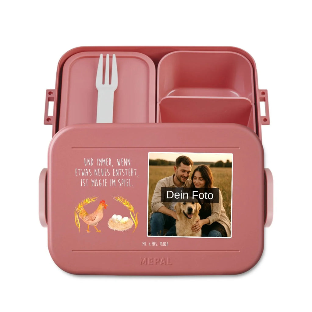 MEPAL Foto Bentobox Huhn Stolz Foto Lunchbox, Foto Brotdose, Foto Bentobox, Bauernhof, Hoftiere, Landwirt, Landwirtin, Spruch, Magie, Motivation, Hühner, Landleben, Geburt, Hof, Hahn, Henne, Schwangerschaft, Eier