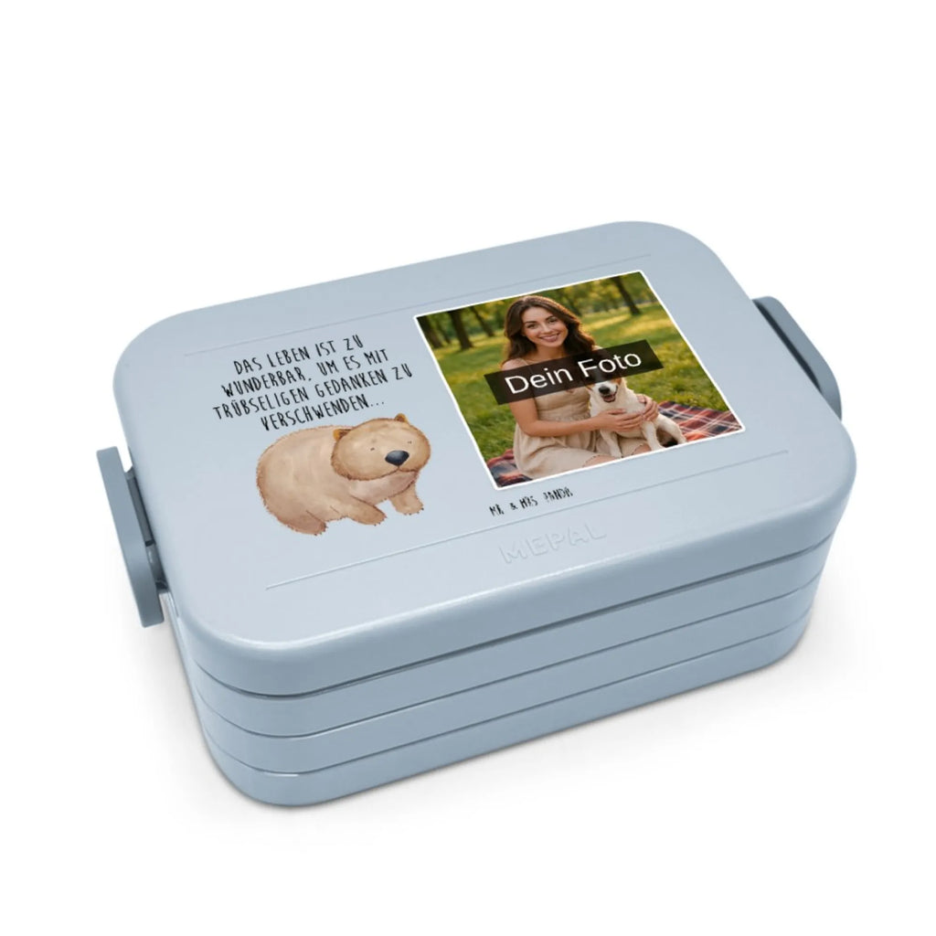 MEPAL Foto Bentobox Wombat Foto Bentobox, Foto Lunchbox, Foto Brotdose, Tiermotive, Gute Laune, lustige Sprüche, Tiere, Motivation, Das Leben ist schön, Wombat, Spruch, Australien
