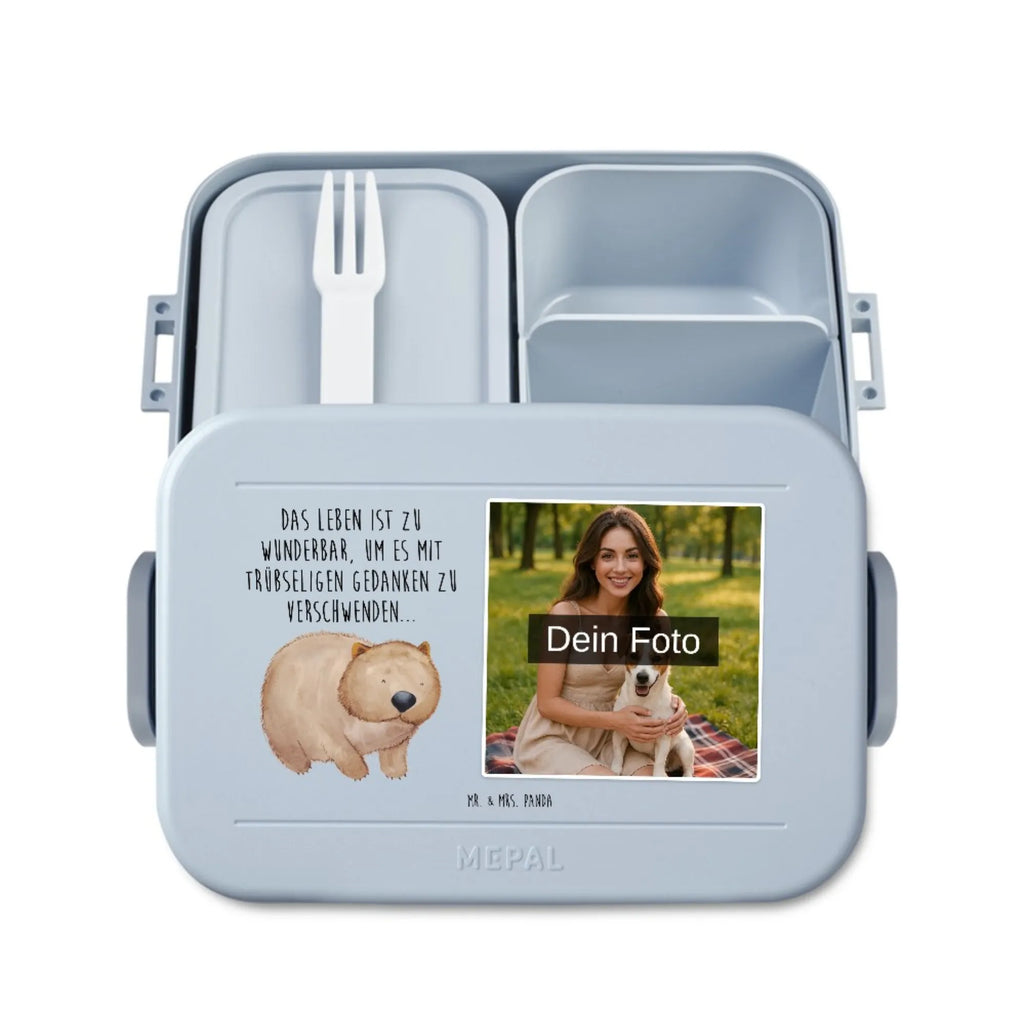 MEPAL Foto Bentobox Wombat Foto Bentobox, Foto Lunchbox, Foto Brotdose, Tiermotive, Gute Laune, lustige Sprüche, Tiere, Motivation, Das Leben ist schön, Wombat, Spruch, Australien