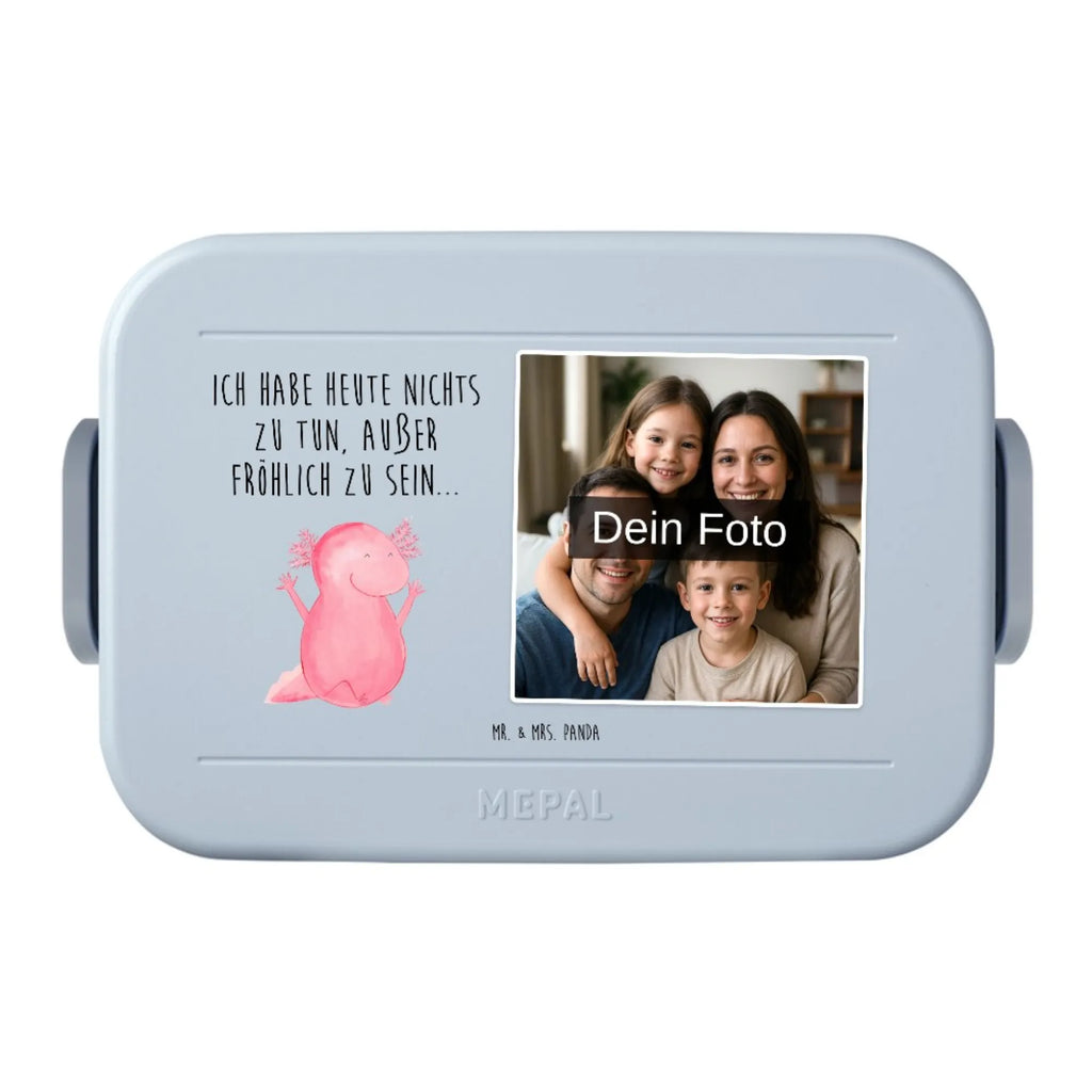 MEPAL Foto Bentobox Axolotl Hurra Foto Lunchbox, Foto Bentobox, Foto Brotdose, Axolotl, Molch, Motivation, Freude, fröhlich, Spaß, Axolot, Lurche, Schwanzlurch, Lurch, Zufriedenheit