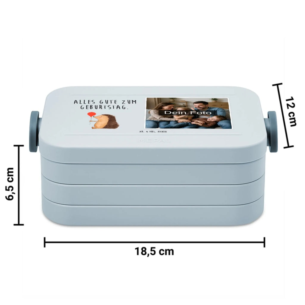 MEPAL Foto Bentobox Igel Luftballon Foto Bentobox, Foto Brotdose, Foto Lunchbox, Tiermotive, Gute Laune, lustige Sprüche, Tiere, Ballon, Geburtstag, Herzlichen Glückwunsch, Happy Birthday, Igel, Geburtstagskind, Glückwunsch
