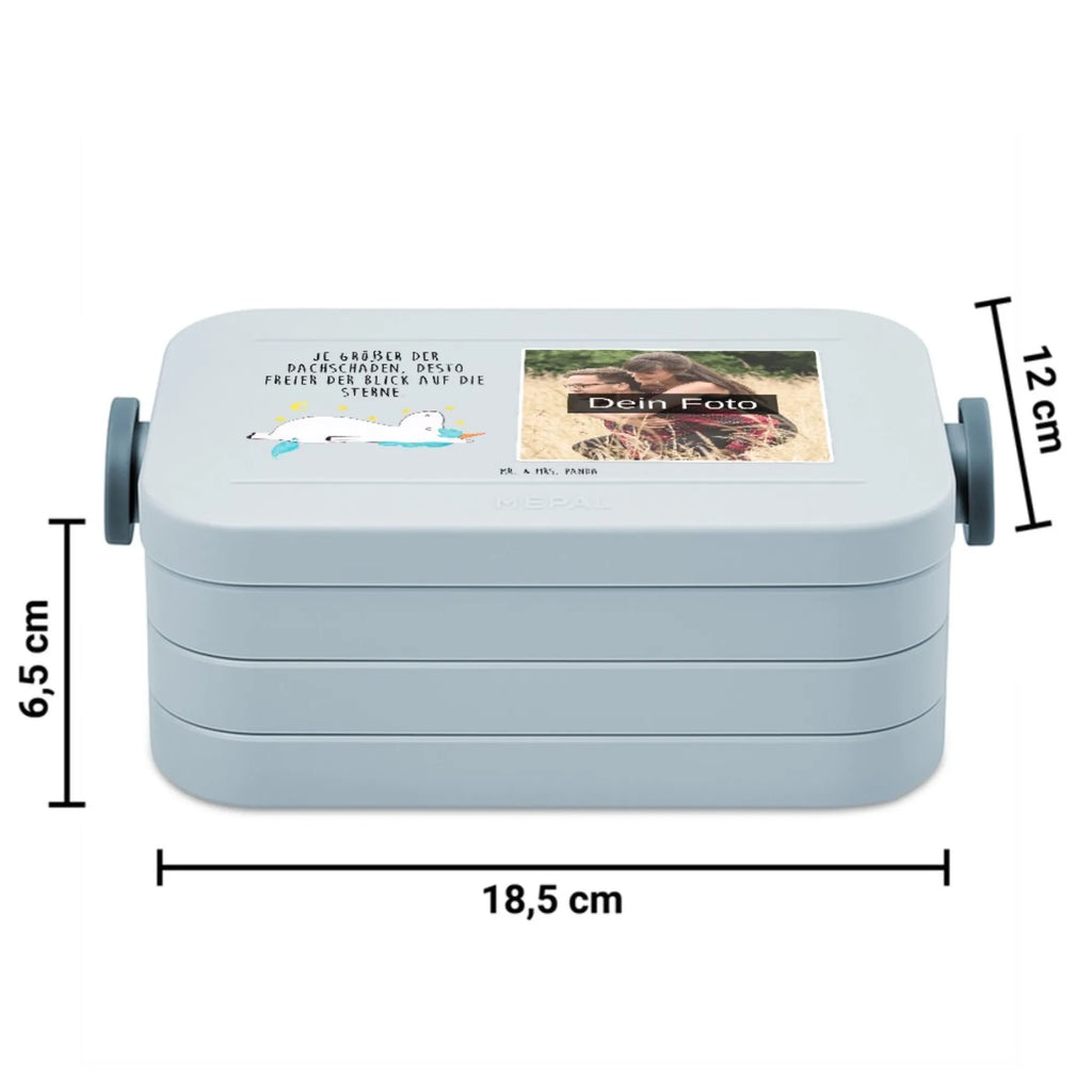 MEPAL Foto Bentobox Einhorn Sternenhimmel Foto Brotdose, Foto Lunchbox, Foto Bentobox, Einhorn, Einhörner, Einhorn Deko, Unicorn, Verrückt, Dachschaden, Sternenhimmel, Sterne