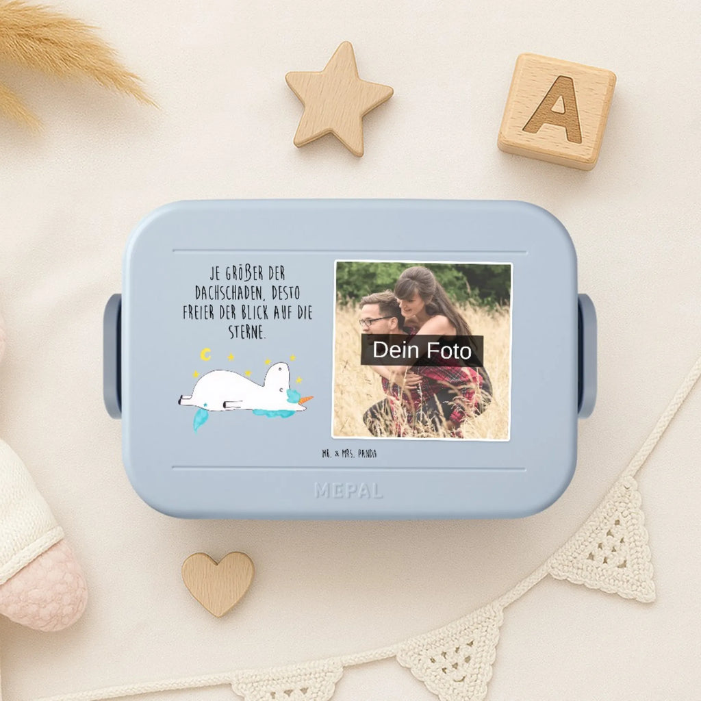 MEPAL Foto Bentobox Einhorn Sternenhimmel Foto Brotdose, Foto Lunchbox, Foto Bentobox, Einhorn, Einhörner, Einhorn Deko, Unicorn, Verrückt, Dachschaden, Sternenhimmel, Sterne