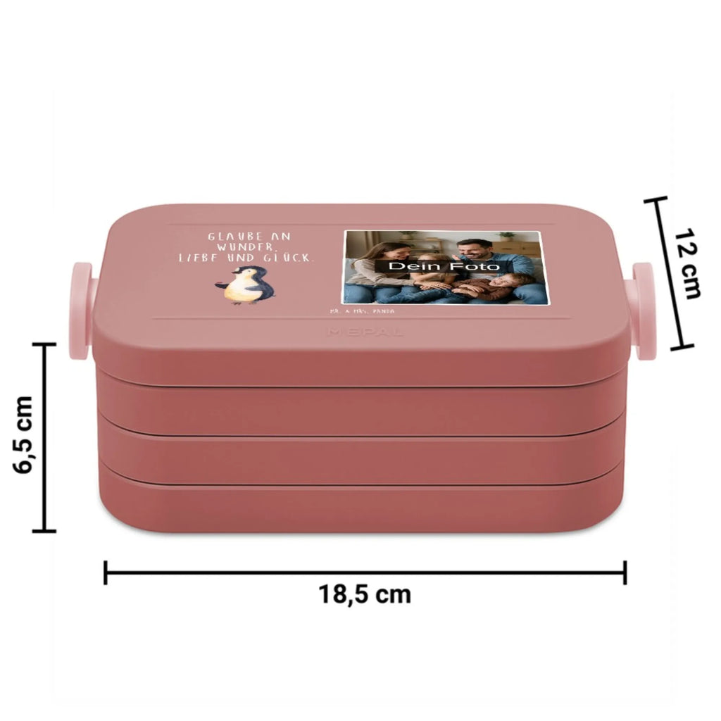 MEPAL Foto Bentobox Pinguin Marienkäfer Foto Bentobox, Foto Lunchbox, Foto Brotdose, Pinguin, Pinguine, Marienkäfer, Liebe, Lebensfreude, Wunder, Glück, Freude