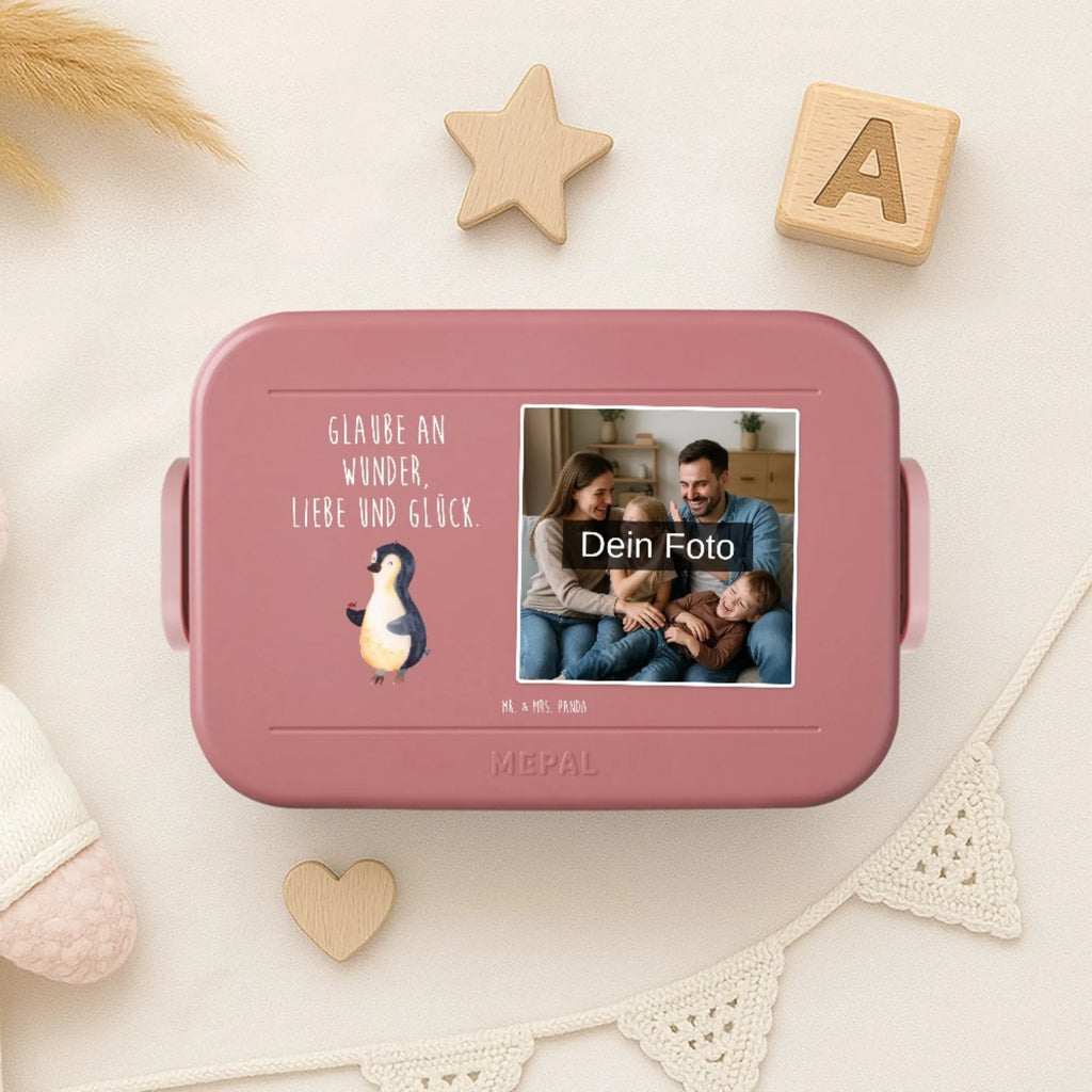 MEPAL Foto Bentobox Pinguin Marienkäfer Foto Bentobox, Foto Lunchbox, Foto Brotdose, Pinguin, Pinguine, Marienkäfer, Liebe, Lebensfreude, Wunder, Glück, Freude